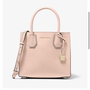 Michael Kors Mercer Medium Saffiano Leather Accordion Crossbody Bag